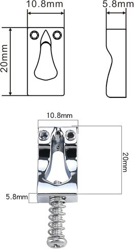 Guitar Bridge Saddles 10.8mm Zinc Alloy Tremolo Bridge Saddles Compatible with 6 String Fender Strat St Tele Telecaster Electric Guitar Replacement parts Chrome in Saudi Arabia