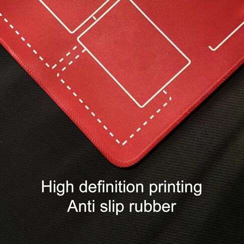 Playmat للعب بطاقة تداول-حصيرة مدرب 2 لاعب مع أنبوب الحمل ، تصميم قابل للطي محمول للسفر ، قاعدة مطاطية مضادة للانزلاق ، مثالية للممارسة والهدايا (أحمر) in Kuwait