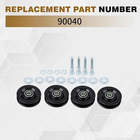 4 عبوات 90040 مجموعة عجلات نقل رافعة السقف متوافقة مع مصاعد التسقيف Tranzsporter TP400 TP250 LH200 LH2000، فولاذ كربوني عالي التحمل in Kuwait