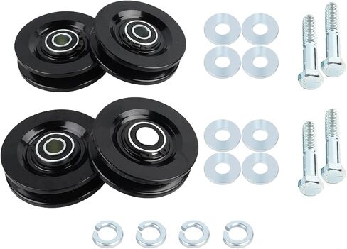 4 عبوات 90040 مجموعة عجلات نقل رافعة السقف متوافقة مع مصاعد التسقيف Tranzsporter TP400 TP250 LH200 LH2000، فولاذ كربوني عالي التحمل in Kuwait