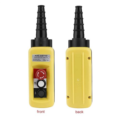 Crane Hoist Switch Controller, Crane Chain Hoist Push Button Switch Lifting Pendant Controller with Emergency Stop in Saudi Arabia