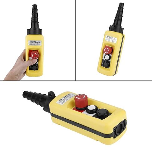 Crane Hoist Switch Controller, Crane Chain Hoist Push Button Switch Lifting Pendant Controller with Emergency Stop in Saudi Arabia
