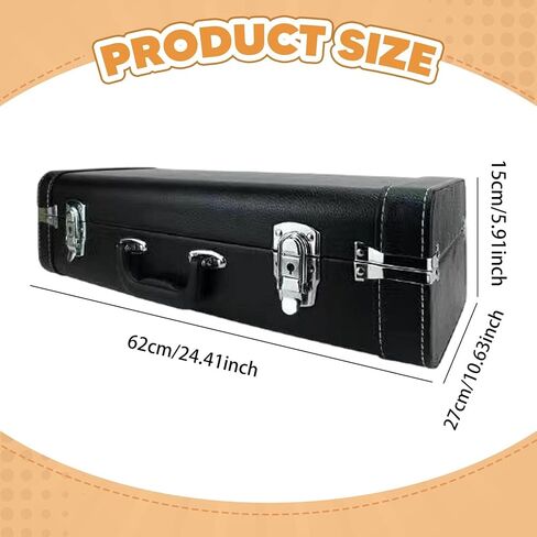 Simhoa Alto Saxophone Case Saxophone Storage Bag Portable Luggage Hard Briefcase Accessories Sax Gig Bag, black in Kuwait