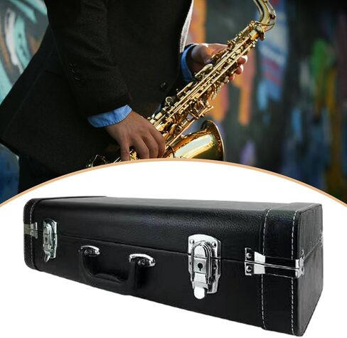 Simhoa Alto Saxophone Case Saxophone Storage Bag Portable Luggage Hard Briefcase Accessories Sax Gig Bag, black in Kuwait