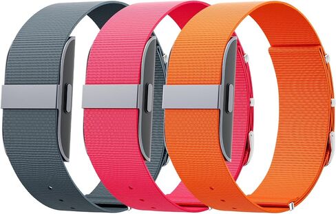 3 عبوات من الأشرطة البديلة المصنوعة من النايلون المتوافقة مع فرقة هيوم - حلقة رياضية قابلة للتنفس ومقاومة للعرق لفرقة هيوم الصحية - إبزيم معدني وحلقة إغلاق - حزام معصم قابل للتعديل لتتبع اللياقة البدنية in Kuwait