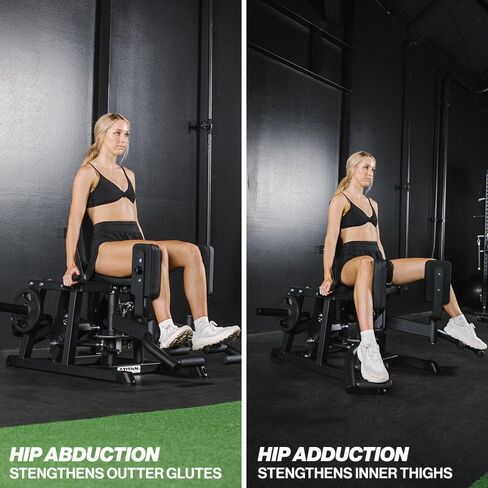 Titan Fitness Plate-Loaded Hip Abductor and Adductor Exercise Machine, Rated 250 LB, Combo Inner/Outer Thigh Stabilizer Machine in Saudi Arabia