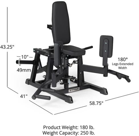 Titan Fitness Plate-Loaded Hip Abductor and Adductor Exercise Machine, Rated 250 LB, Combo Inner/Outer Thigh Stabilizer Machine in Saudi Arabia