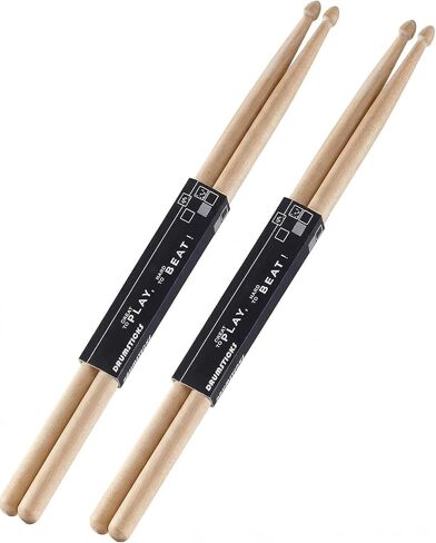 5A 2 أزواج من أعواد الطبول للطبول الإلكترونية، أعواد الطبول الخشبية الفاخرة للأطفال والمبتدئين والكبار، مع عبوة جميلة in Kuwait