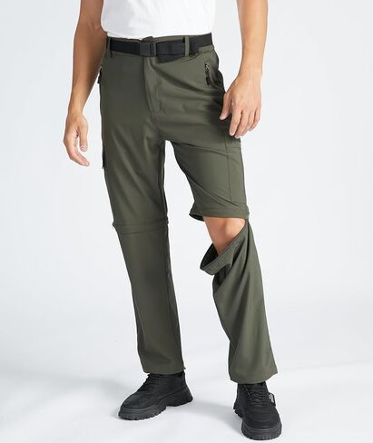 Men's Outdoor Convertible Hiking Pants Lightweight Moisture Wicking Zip-Off Tactical Cargo Pants in Saudi Arabia