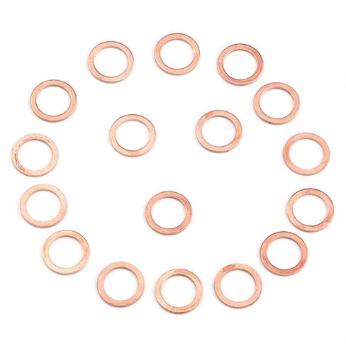 Qinlu-غسالات النحاس الصلب غسالة حلقة مسطحة طوقا مستنقع التوصيل النفط ختم التجهيزات 10 * 14 * 1MM غسالات السحابة ملحقات الأجهزة، 10 قطعة / الحزمة، لإصلاح المصانع in Kuwait