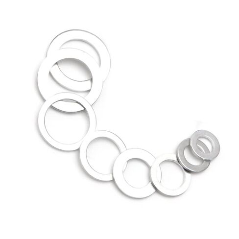 Qinlu-Washers 100pcs M5 M6 M8 M10 M12 M14 M16 M18 M20 M22 M24 M26 Aluminum Washer Flat Ring Gasket Rings Seal Plain Spacer Washers, for Factories Repair(M12x16x1.0mm) in Saudi Arabia