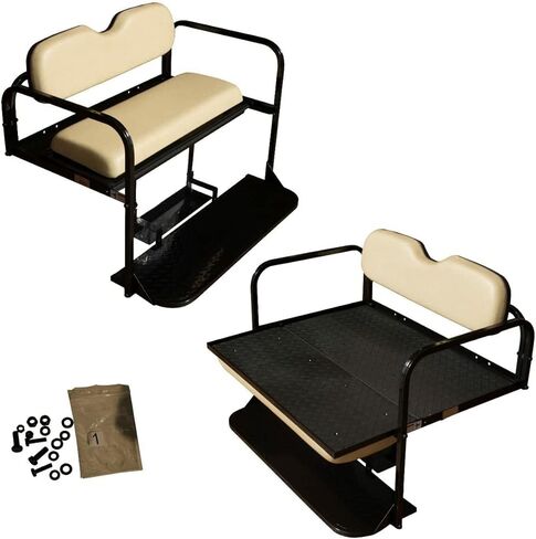 طقم مقعد خلفي قابل للطي من Performance Plus Carts Club Car Precedent/Onward/Tempo | متوافق مع موديلات 2004-Up (برتقالي) in Kuwait