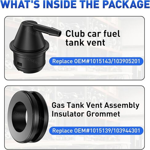 Gas Golf Cart Fuel Tank Vent Assembly and Insulator Grommet Repair Kit for Club Car DS(1992-2015) & Precedent(2004-2019) in Saudi Arabia