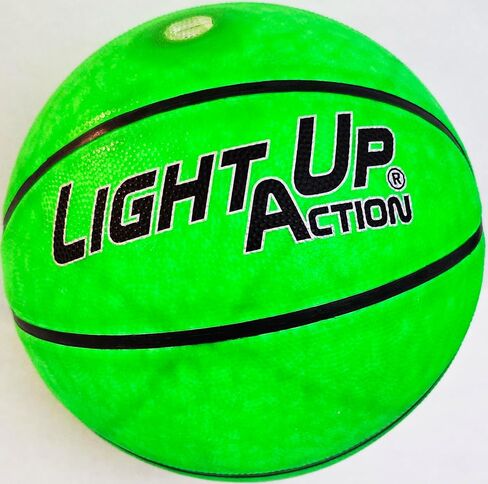 Christmas Green LED Basketball Powered by Rechargeable Batteries Built-in with USB-C Charging Size 7 Glow in The Dark Basket Ball Great Toy for Kids Teen Boy and Girl Limited Edition in Saudi Arabia