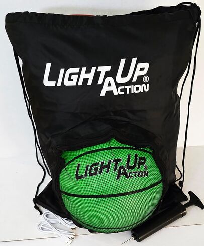 Christmas Green LED Basketball Powered by Rechargeable Batteries Built-in with USB-C Charging Size 7 Glow in The Dark Basket Ball Great Toy for Kids Teen Boy and Girl Limited Edition in Saudi Arabia