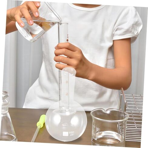 500ml Lab Flask Set Light Pink Bottle Flat Bottom Wide Mouth for Chemistry Pharmaceutical Production in Saudi Arabia