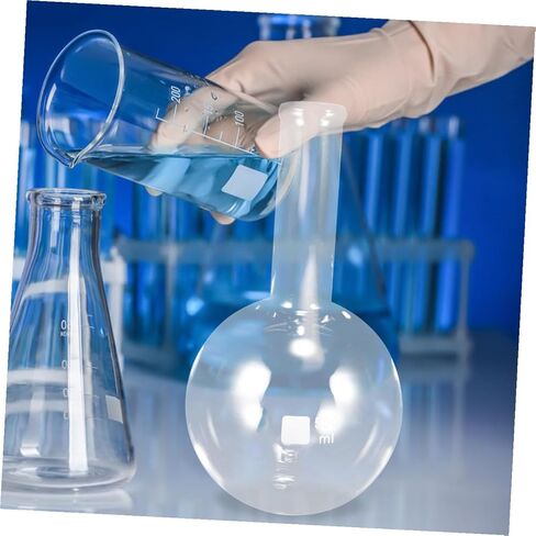 500ml Lab Flask Set Light Pink Bottle Flat Bottom Wide Mouth for Chemistry Pharmaceutical Production in Saudi Arabia