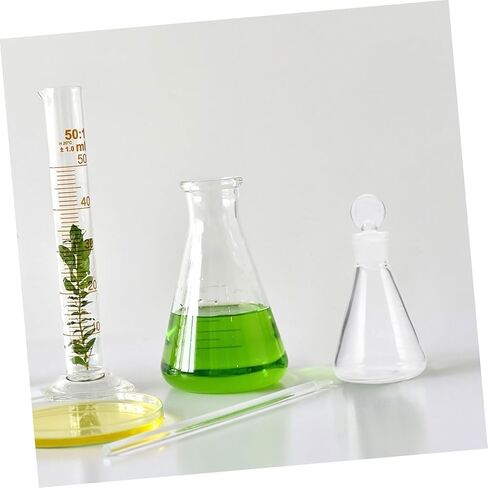 Cabilock Erlenmeyer قارورة سدادة قارورة حجمية لتعليم الأبحاث المختبرية زجاج مقاوم للحرارة العالية in Saudi Arabia