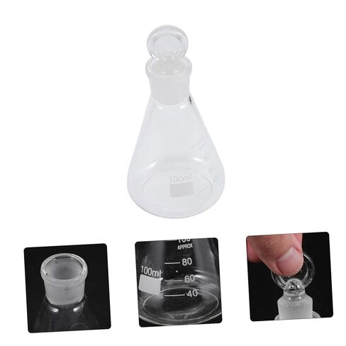 Cabilock Erlenmeyer قارورة سدادة قارورة حجمية لتعليم الأبحاث المختبرية زجاج مقاوم للحرارة العالية in Saudi Arabia