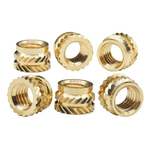 غسالات Qinlu-100 قطعة من صواميل مخرشة من النحاس الساخن تذوب في صواميل تسخين خيط نحاسي M2 M2.5، لإصلاح المصانع (M2x5x3.2 (100 قطعة)) in Kuwait