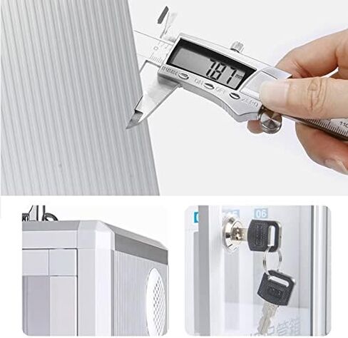 Cell Phone Charging Stations Phone Storage Cabinet Mobile Phone Charging 48 Slots Multi Compartment Cabinet Cell Organizer Transparent Locking Mobile Phone Storage Box (Silver48) in Saudi Arabia