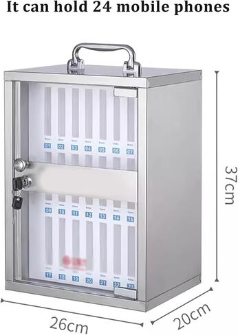 Cell Phone Charging Stations Phone Storage Cabinet Stainless Steel Mobile Phone Cabinet Classroom Mobile Phone Storage Cabinet 24-Bit Mobile Phone Box Wall-Mounted Mobile Phone Locker (24) in Saudi Arabia
