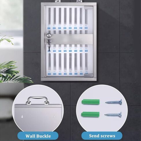 Cell Phone Charging Stations Phone Storage Cabinet Stainless Steel Mobile Phone Cabinet Classroom Mobile Phone Storage Cabinet 24-Bit Mobile Phone Box Wall-Mounted Mobile Phone Locker (24) in Saudi Arabia