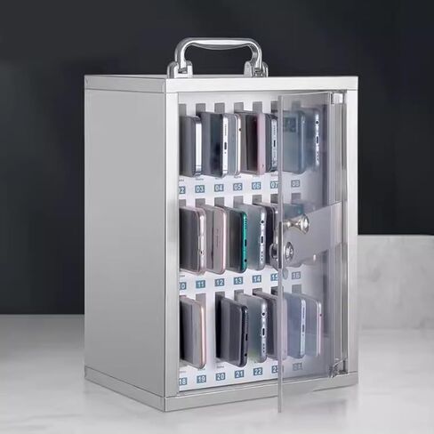 Cell Phone Charging Stations Phone Storage Cabinet Stainless Steel Mobile Phone Cabinet Classroom Mobile Phone Storage Cabinet 24-Bit Mobile Phone Box Wall-Mounted Mobile Phone Locker (24) in Saudi Arabia