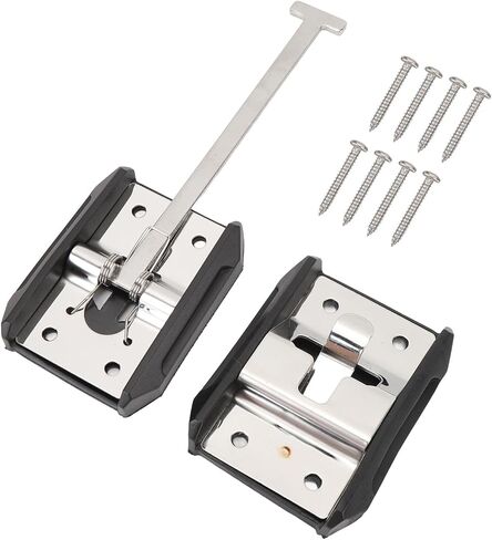 LiebeWH RV Trailer Door Holder Stainless Steel T Style Entry Door Latch Catch, Heavy Duty Exterior Hook Keeper for Campervan Motorhome Trailer Replacement Upgrade (6inch) in Saudi Arabia