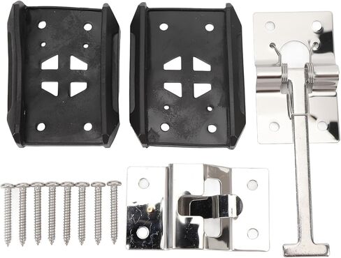 LiebeWH RV Trailer Door Holder Stainless Steel T Style Entry Door Latch Catch, Heavy Duty Exterior Hook Keeper for Campervan Motorhome Trailer Replacement Upgrade (4inch) in Saudi Arabia
