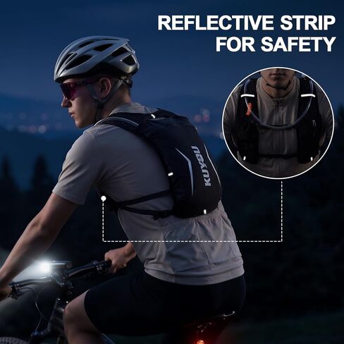 KUYOU Running Vest for Women Men, Lightweight Hydration Backpack with 2L Water Bladder, Adjustable Chest Straps Water Backpack for Trail Running Hiking Cycling Marathon in Kuwait