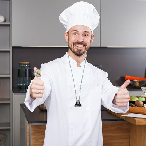 Chili Cook Off Championship Ring, Chili Cook Off Trophy Prize Award Medal, Chili Ring with Neck Chain and Acrylic Display Stand, Chili Cook Off Decorations Party Supplies Gifts in Kuwait