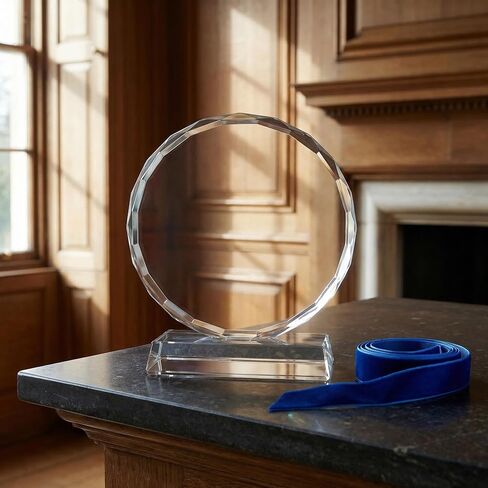 CLISPEED Blank Crystal Trophy: Glass Trophy Award for Recognition, Crystal Prize Desktop Decor, Mini Award for Kids Adults, Soccer Golf School Office Display in Saudi Arabia