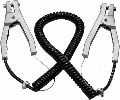 مشبك كابل أرضي، مشبك كابل أرضي مضاد للكهرباء الساكنة مع 3 مسامير فولاذية من سبائك الصلب، سلك بطول 16.4 قدم لمحطات الوقود وخزانات مستودعات النفط والمصانع الكيميائية in Kuwait