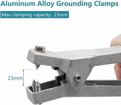 مشبك كابل أرضي، مشبك كابل أرضي مضاد للكهرباء الساكنة مع 3 مسامير فولاذية من سبائك الصلب، سلك بطول 16.4 قدم لمحطات الوقود وخزانات مستودعات النفط والمصانع الكيميائية in Kuwait