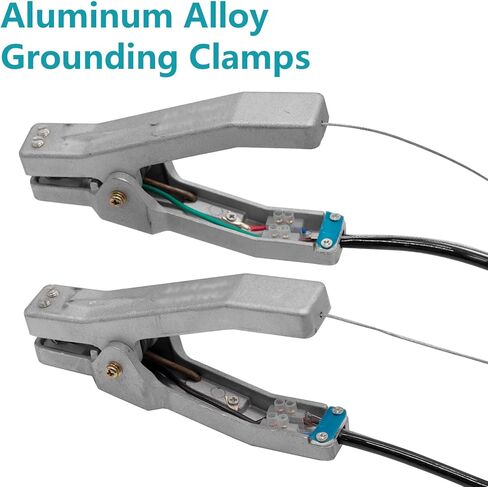 مشبك كابل أرضي، مشبك كابل أرضي مضاد للكهرباء الساكنة مع 3 مسامير فولاذية من سبائك الصلب، سلك بطول 16.4 قدم لمحطات الوقود وخزانات مستودعات النفط والمصانع الكيميائية in Kuwait