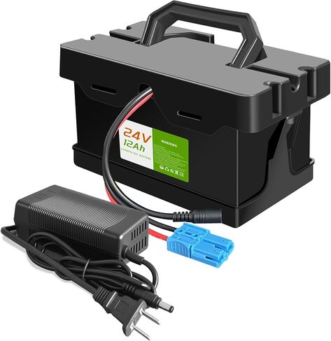 24V 7AH/12AH LITHIUM بطارية للسيارات والعبور ، متوافقة مع Dynacraft RealTree 24V UTVS-خفيفة الوزن وطويل الأمد ، مع شاحن سريع 2A (24V7AH) in Kuwait