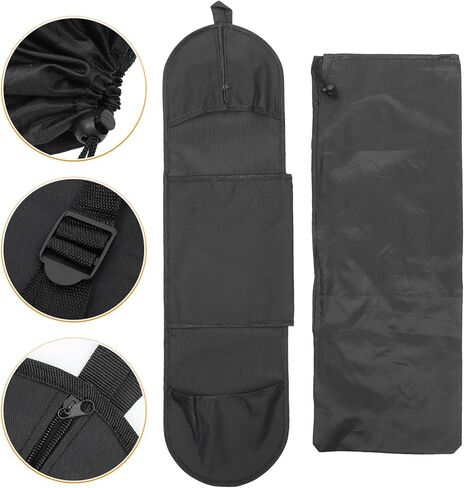 balacoo Skateboard Sling Bag and Slide Plate Bag Set, Thickened Dual-use Shoulder Crossbody Backpack for 80cm 60cm Boards, Multifunctional Skateboarding Accessories Carrying Pouch in Saudi Arabia
