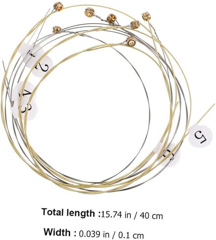 HANABASS 19Pcs Lyre Steel Strings for Simple Lyre Durable and Replacement Accessories Sound with Rich Resonance Compatible with Lyre Harp in Saudi Arabia