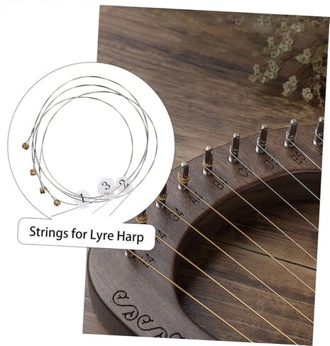 HANABASS 19Pcs Lyre Steel Strings for Simple Lyre Durable and Replacement Accessories Sound with Rich Resonance Compatible with Lyre Harp in Saudi Arabia