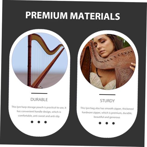 BESPORTBLE Handheld Lyre Harp Bag Portable Storage Holder for String Lyre Convenient Music Instrument Pouch Lightweight Water Resistant for Beginners in Saudi Arabia