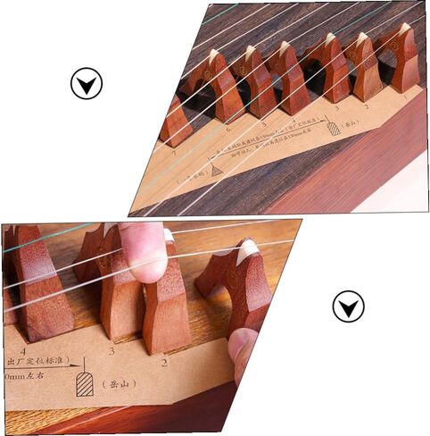 مجموعة ورق تحديد المواقع برمز Guzheng مكونة من 10 قطع من Vaguelly ملحقات عرض رمز Zheng بني فاتح لإعداد أداة دقيقة in Saudi Arabia