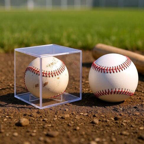 16 Pack UV Protected Acrylic Boxes for Display,Clear Display Case Baseball Cube Memorabilia Showcase Autograph Ball Protector in Saudi Arabia