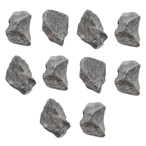 عينات الصخور الجيرية الرمادية (10 قطع) - الصخور المتحولة لفصول العلوم - مختارة من قبل الجيولوجيين ومعالجتها يدويًا - حزمة الفصل الدراسي، المجموعة التعليمية in Kuwait