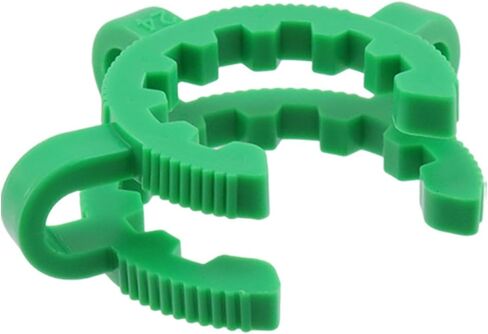 Semetall 24mm Green Glass Joint Clips, 10Pcs Plastic Conical Interface Clips for Laboratory Chemistry Apparatus, Ground Glass Joint Accessory with Secure Hold in Saudi Arabia