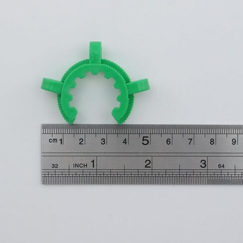 Semetall 24mm Green Glass Joint Clips, 10Pcs Plastic Conical Interface Clips for Laboratory Chemistry Apparatus, Ground Glass Joint Accessory with Secure Hold in Saudi Arabia