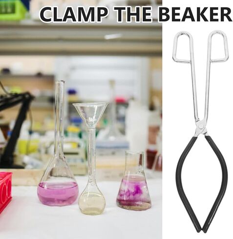 Zerodeko Laboratory Beaker Clamp Tongs Metal Holder for Hot Beakers Chemistry Lab Equipment with Adjustable Grip Suitable for Scientific and Biology Experiments in Saudi Arabia