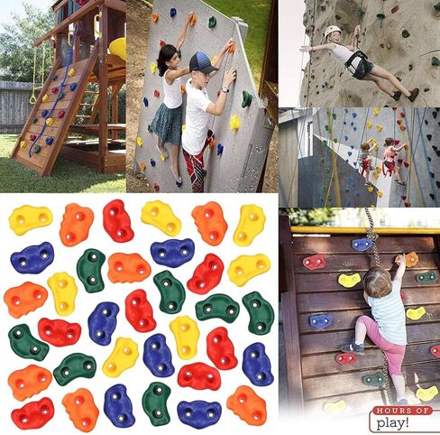 Yaegoo Climbing Holds for Kids and Adults, Rock Climbing Holds - Mounting Hardware Included - Climbing Rocks for DIY Rock Climbing Wall (25 PCS) in Kuwait