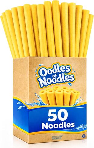 50 Pack Yellow Oodles of Noodles Foam Swimming Pool Noodles in Kuwait