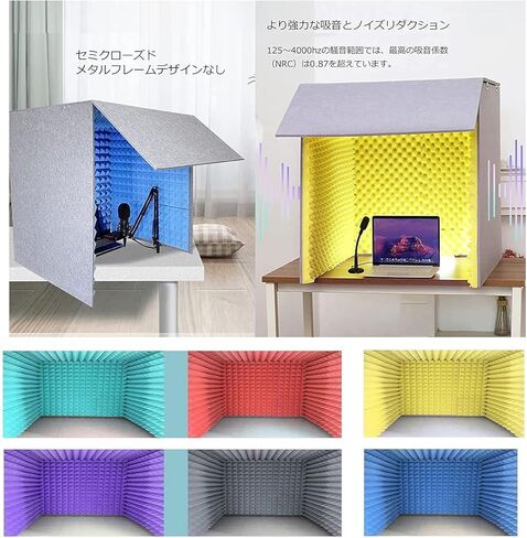 Desktop Soundproof Cover,Microphone Isolation Booth Cube,Portable Vocal Booth,isolation Booth For Music Studio Bedroom Home, Decreasing Noise,for Recording Studio, Podcasts, S,Green-80*80*80cm in Saudi Arabia